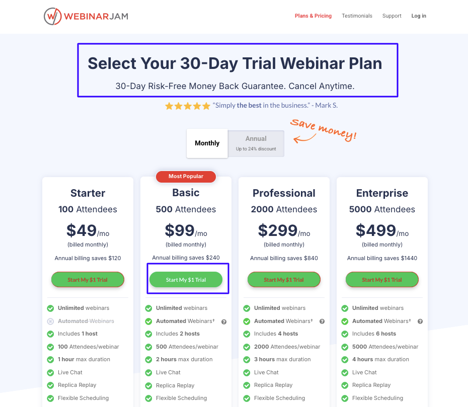 Webinarjam 30-day trial
